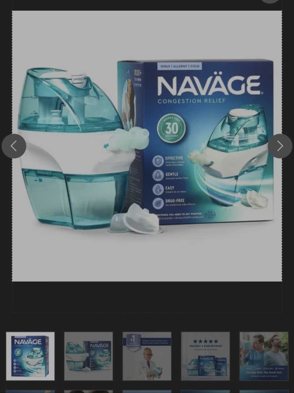 NAVAGE NASAL CARE Nose Cleanser and SaltPods: Battery-Powered, Nasal Irrigation - Picture 8 of 8